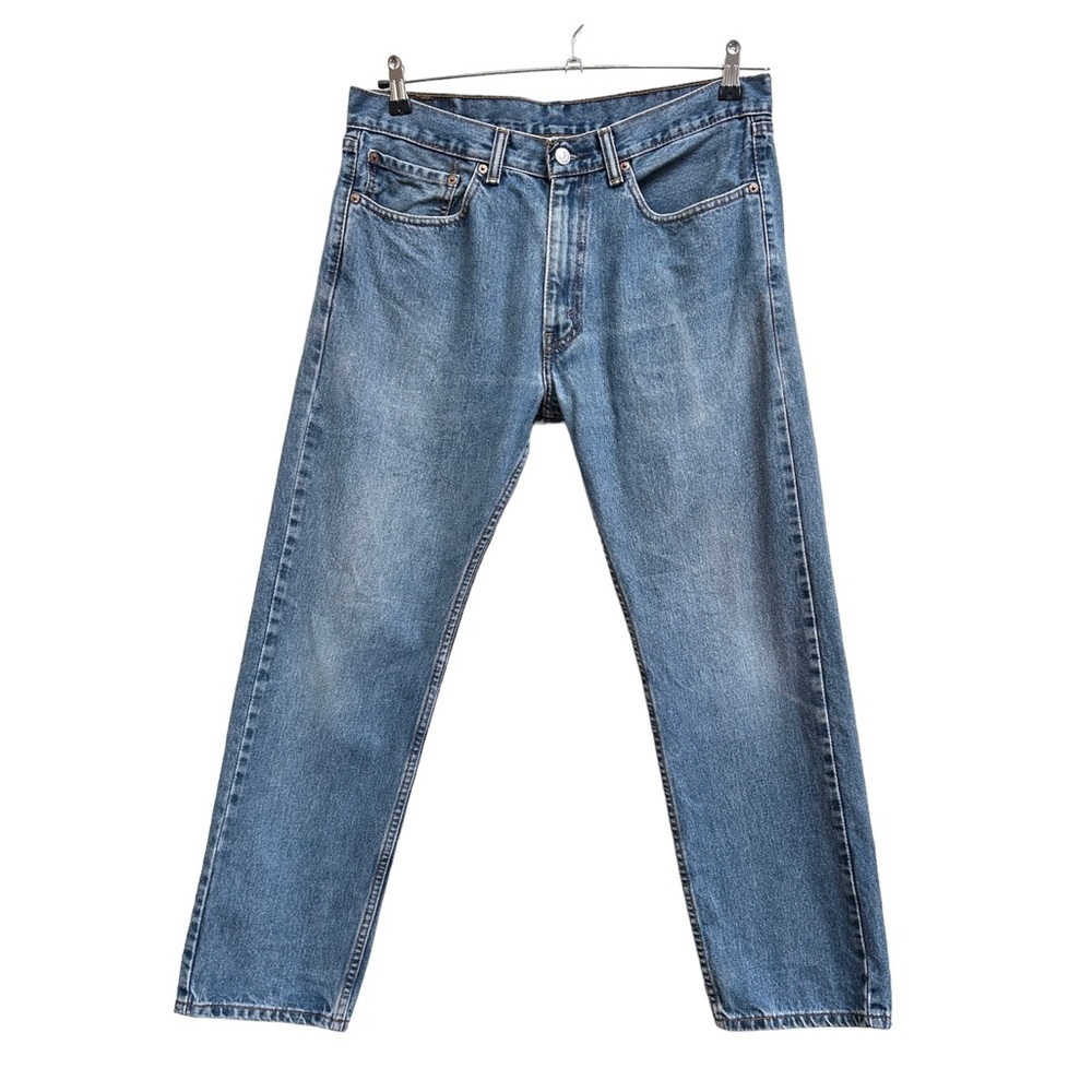Levi’s 505 Regular Fit Men’s Straight Leg Classic Blue Denim Jeans, Size 34x30